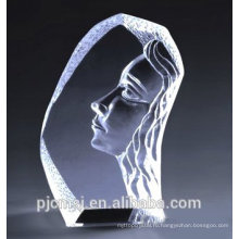 выгравированный кристалл айсберг лице внутри с подарок &amp; сувенир ЦБ-006
